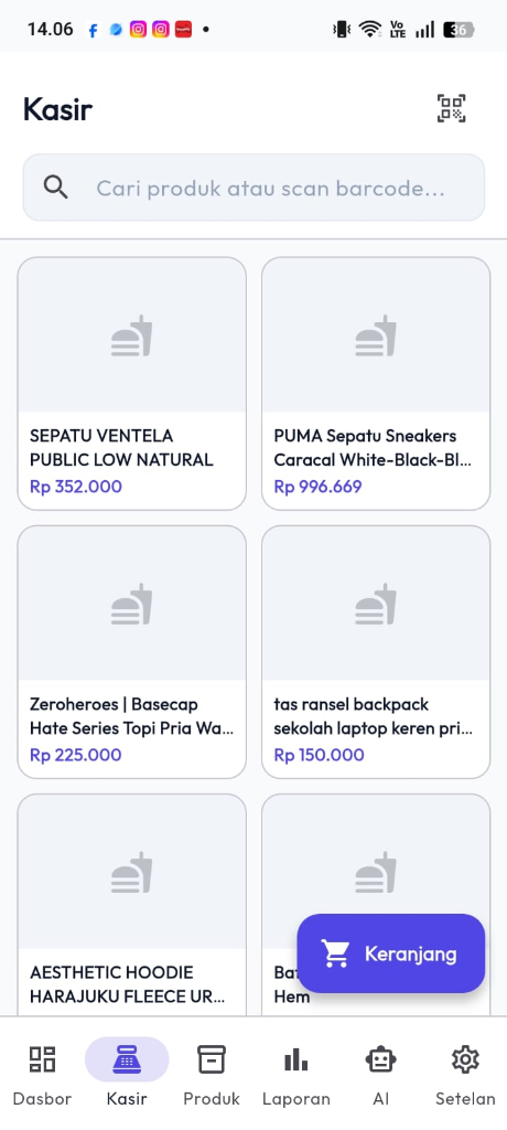 Screenshot Aplikasi Kasir LAKU POS Kasir